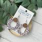Hoop Circle Earrings - Lilac Dot