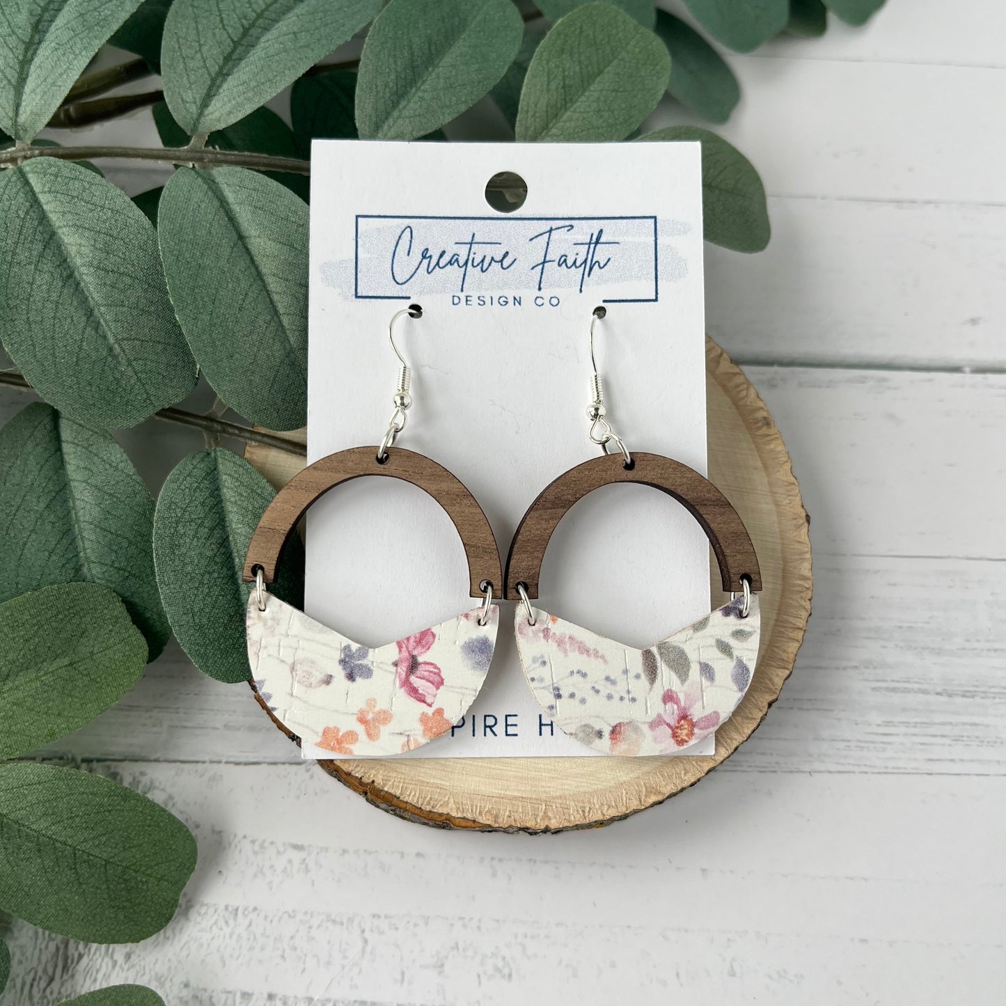Split Arch Earrings - Floral Whimsy