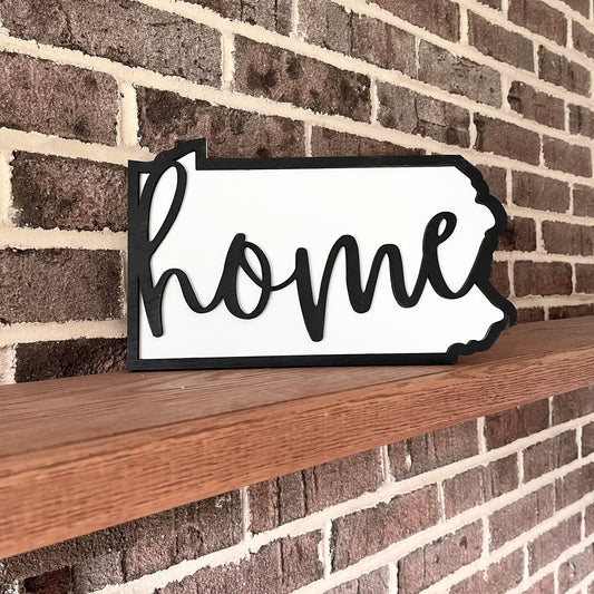 Home Pennsylvania 3D wood sign