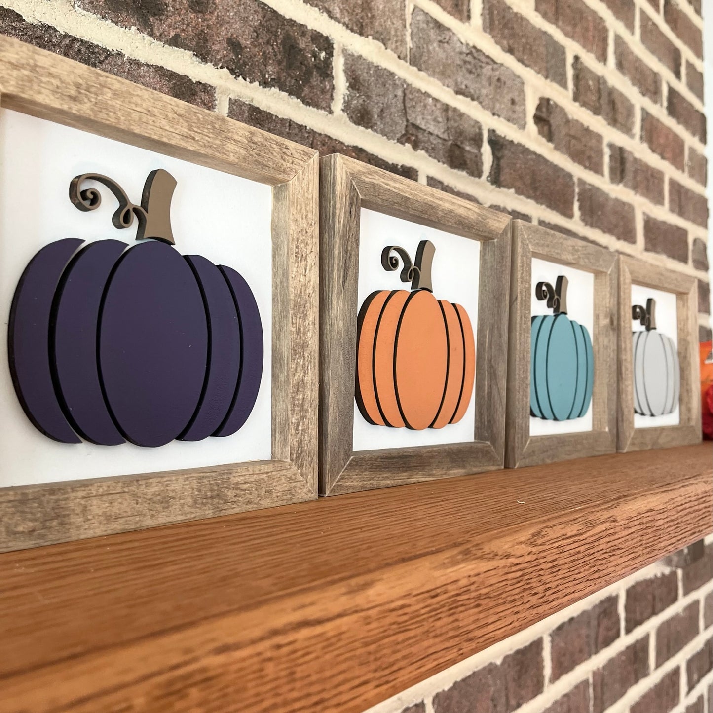 Mini Pumpkin 3D wood sign