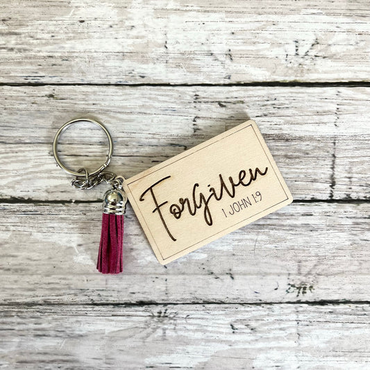 Scripture Keychain - Forgiven