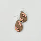 Pink flower 3D wood earrings
