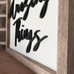 Amazing Things 3D wood sign