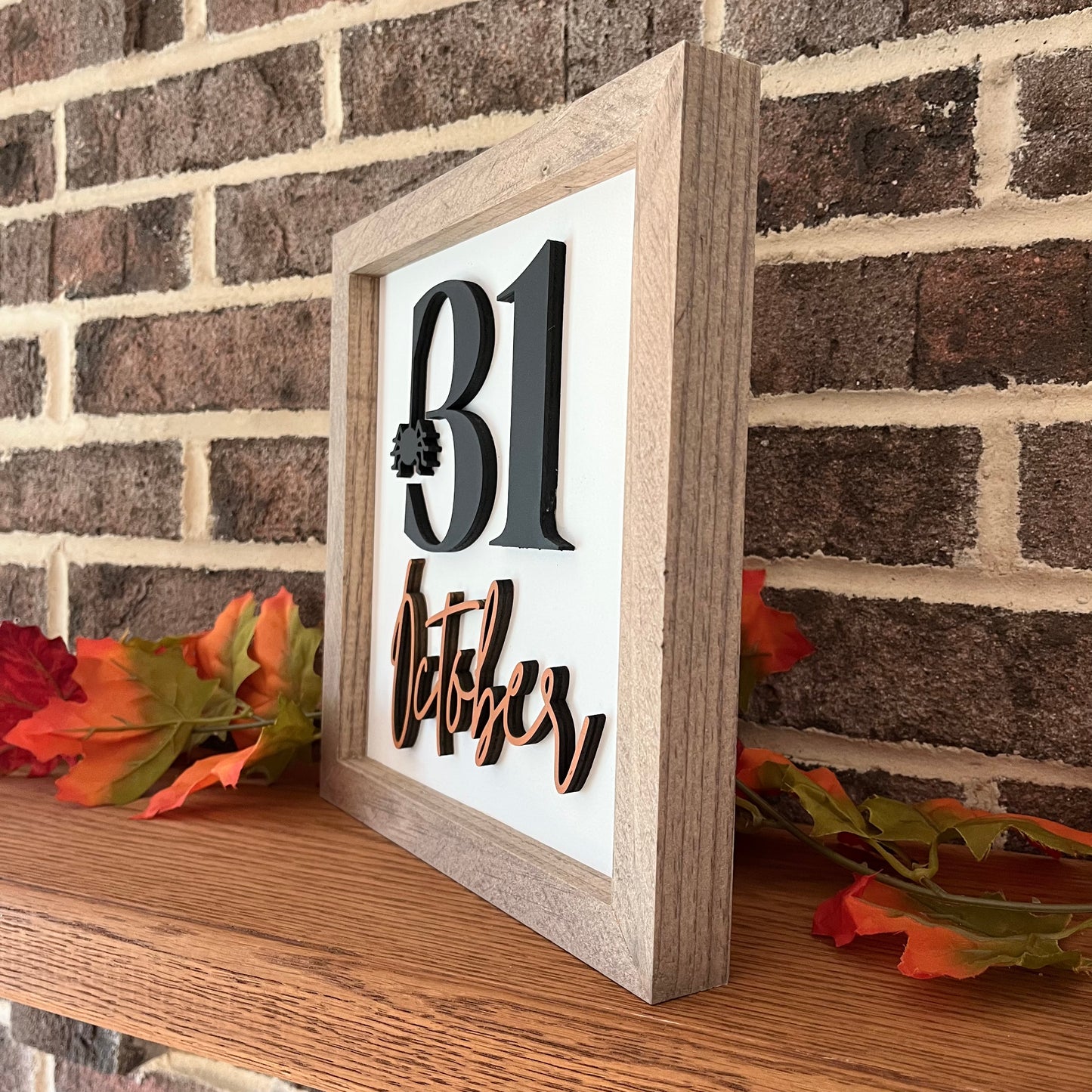 31 October 3D wood sign