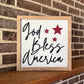 God Bless America 3D wood sign
