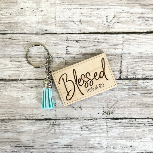 Scripture Keychain - Blessed