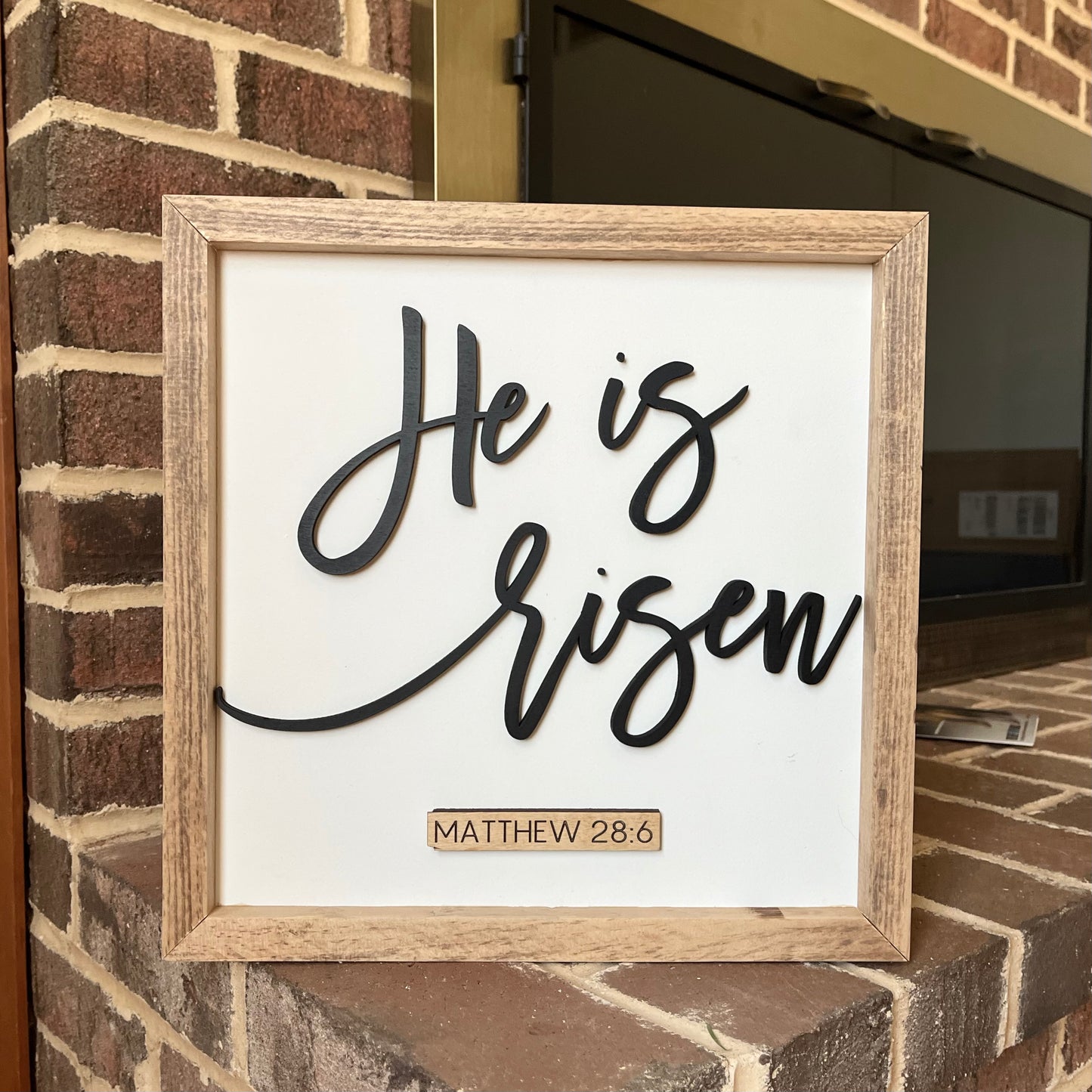 He is Risen 3D wood sign