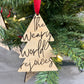 Wood Christmas Ornament - the weary world rejoices